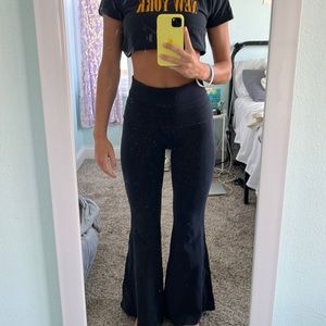 Offline Aerie Fold-Over Flare Hi-Rise Leggings